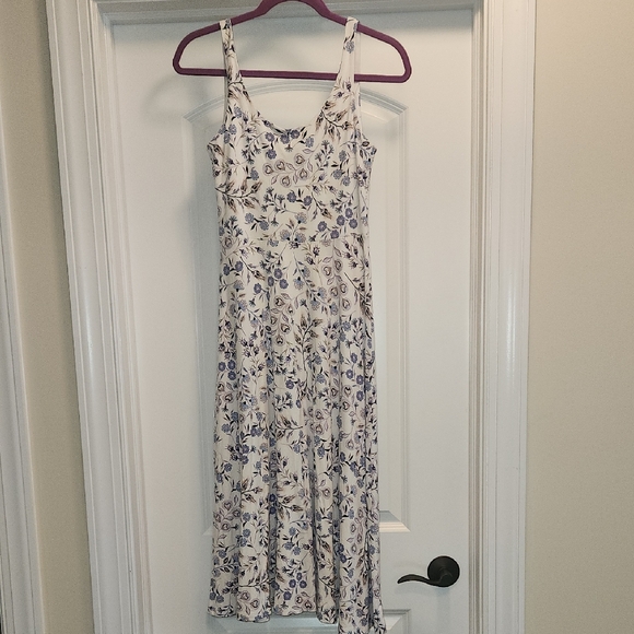 Loft White/floral Dress - Picture 1 of 4